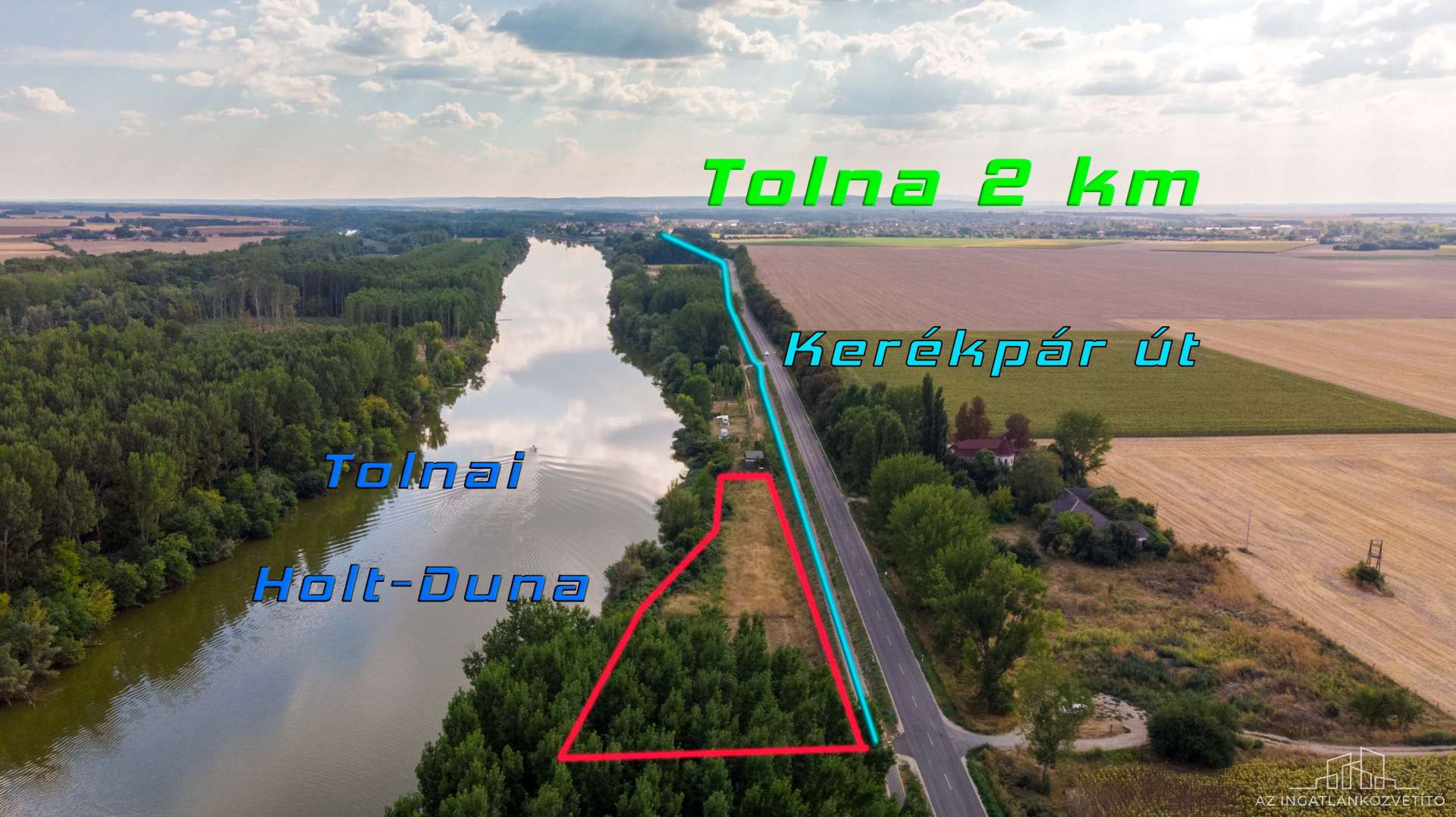 Tolna, vízparti telkek Az Ingatlanközvetítő