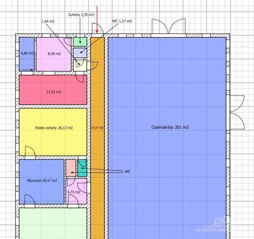 Tamási, Vasút utca, 2 csarnok + épület 28569 m2 iparterületen egyben vagy részenként