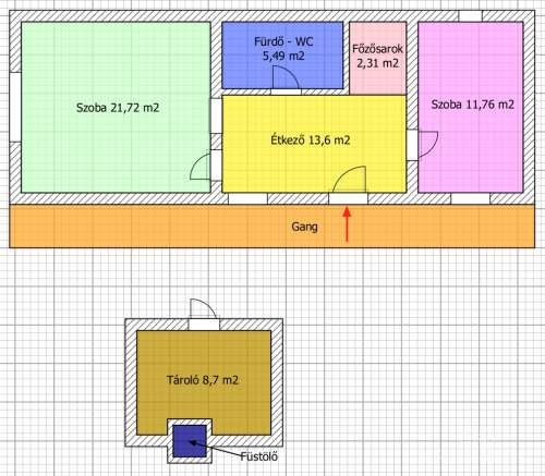 Simontornya, Dr. Kovács Nándor utca, felújított 2 szobás