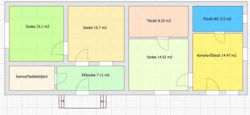 Tengelic-Szőlőhegy, 86 m2-es családiház 4307 m2-es telken