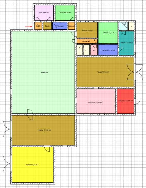 Nagydorog, 2022-ig működő péküzem 2026 m2-es telken