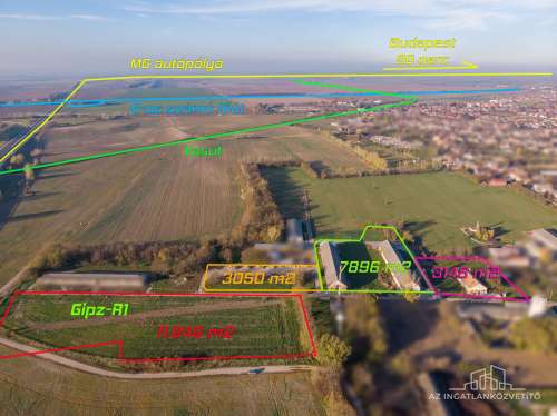 Tolna-Mözs, jól megközelíthető 3148 m2 iparterület 200 m2 épülettel