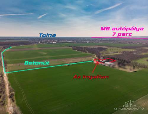 Tolna, 3512 m2 iparterületen 255 m2 földalatti pince, plusz 206 m2 kiszolgálóhelyiségek