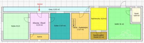 Lajoskomárom, Középbogárd, Köztársaság utca, azonnal birtokbavehető dupla telkes családi ház
