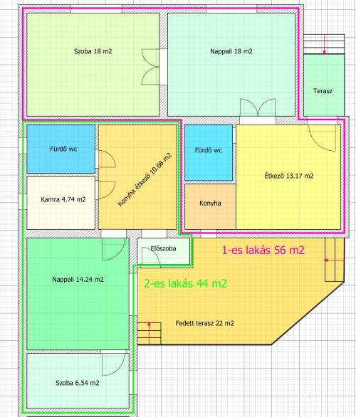 Tolna, Újrétisor utca, felújított 100 m2-es, 2 lakrészes családi ház