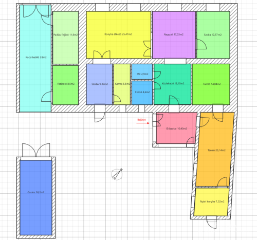 Tolna, Garay utca, 100 m2-es családi ház 5 percnyire a városközponttól