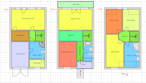 Paks, építők útja, 132 m2 (br 187 m2)-es lakás saját telekkel