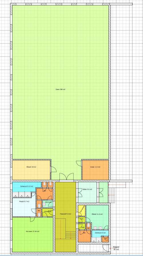 Tolna, Festetich utca, 665 m2 telken raktár és üzem (576 m2)